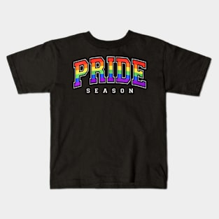 Gay Pride Season Lgbt Lgbtq Rainbow Flag Kids T-Shirt